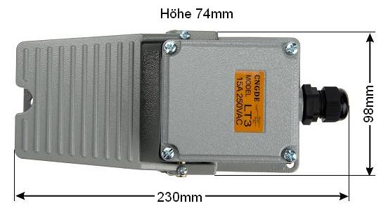 Fußschalter LT3 ohne Schutzhaube Trittschalter Fußpedal Schalter Fernschalter