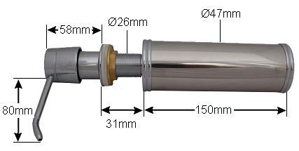 Exklusiver Einbau Seifenspender Spülmittelspender Waschbecken