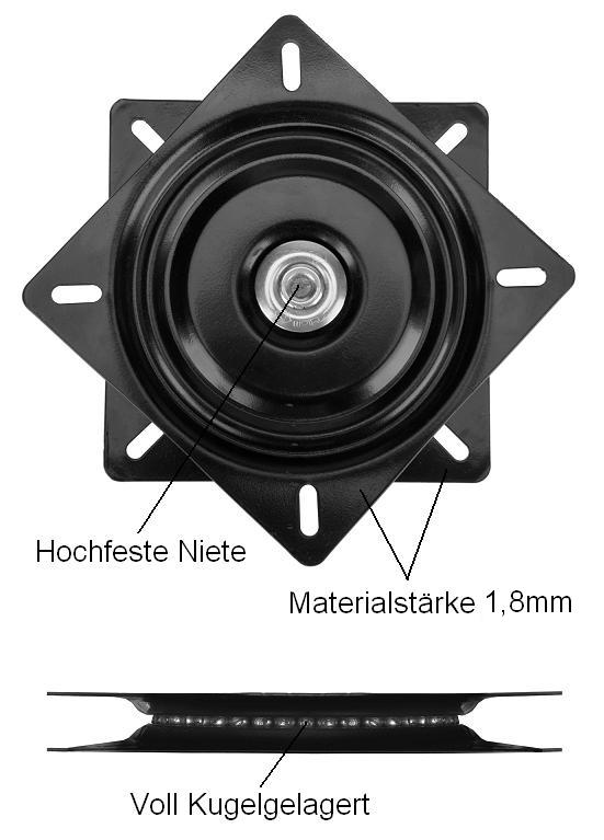 Drehteller Drehplatte für Bootssitz Boot Sitz Konsole Wohnmobil