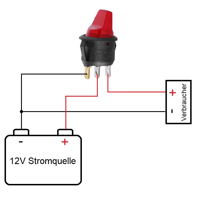 KFZ Kippschalter Wippschalter Beleuchtung Oldtimer Schalter PKW LKW
